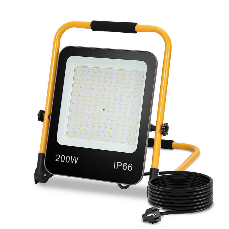 LED Baustrahler Fluter stativ IP66 Wasserdicht LED Fluter für Garten Arbeitsscheinwerfer 200W
