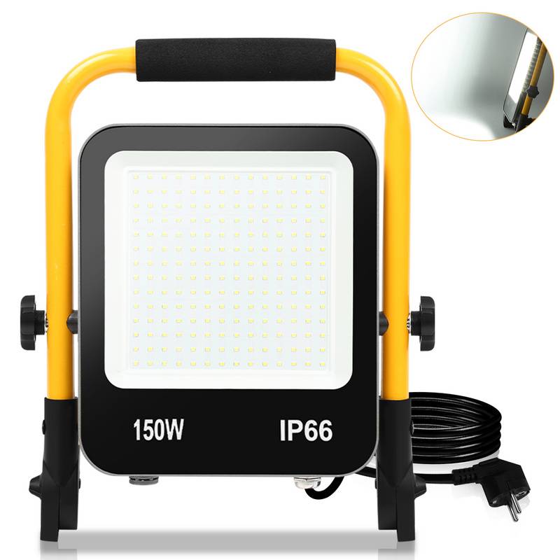 LED Baustrahler Fluter stativ 6000K Austellenlampe LED Fluter Floodlight IP66 150W