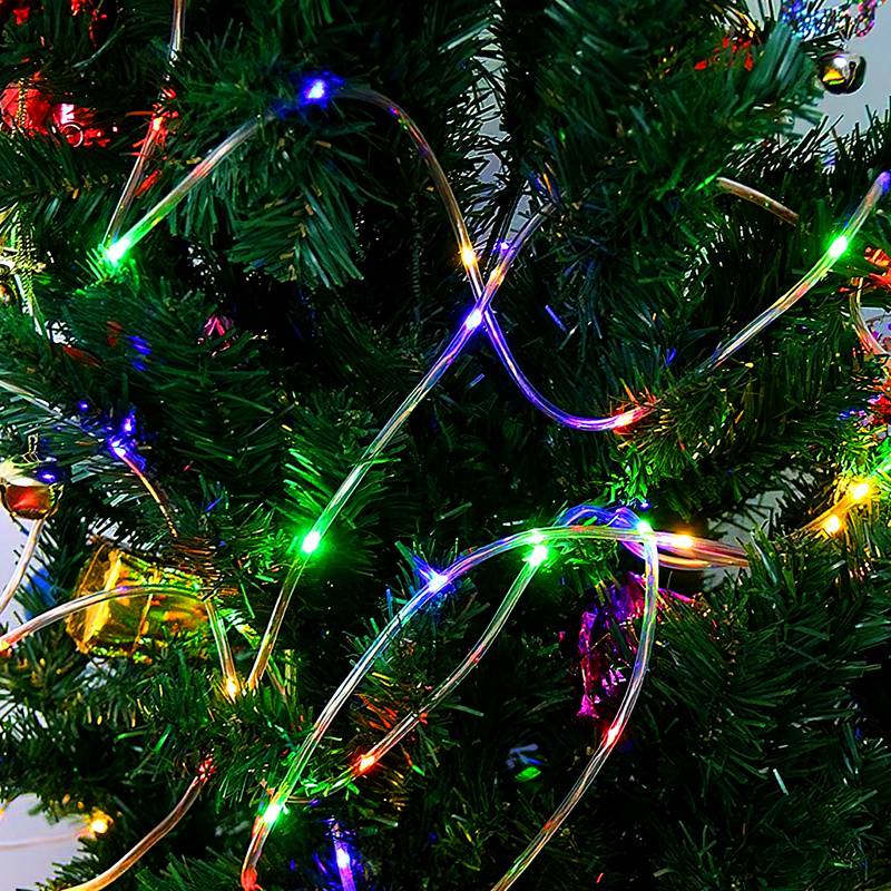 32 M Solar Lichterkette Lichtschlauch LED Lichterkette 8 Lichtmodi Party Garten Innen Außen Deko Weihnachtsbeleuchtung