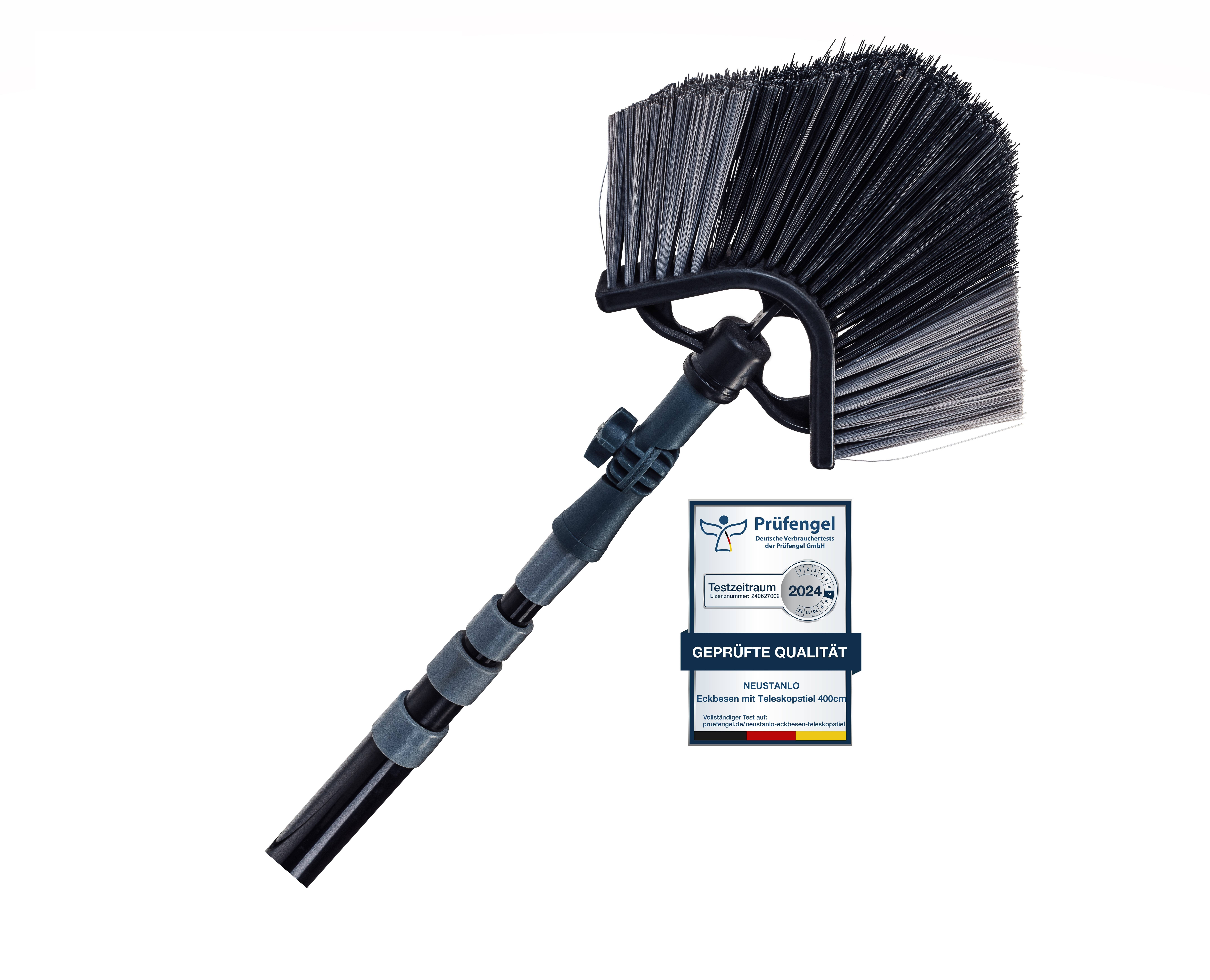 Neustanlo | Eckbesen mit 4m Teleskopstiel | farblich sortiert | ideal für Fassadenreinigung