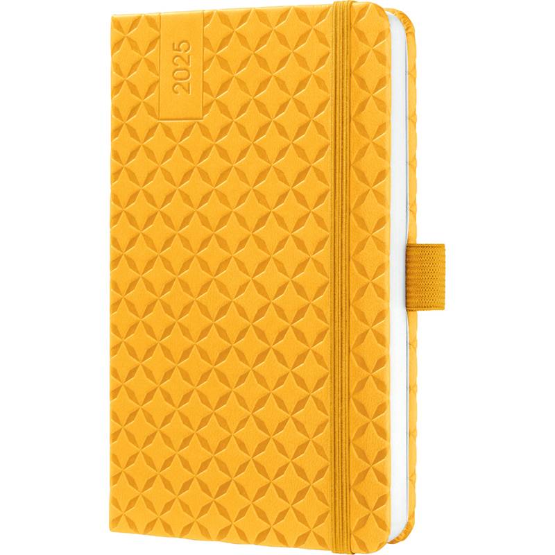 sigel Taschenkalender Jolie Flair 2025, Kunstleder, A6, gelb