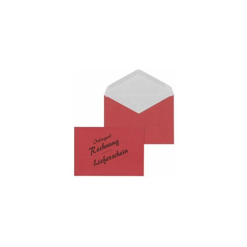 MAILmedia Briefumschlag DL "Lieferschein/Rechnung", rot