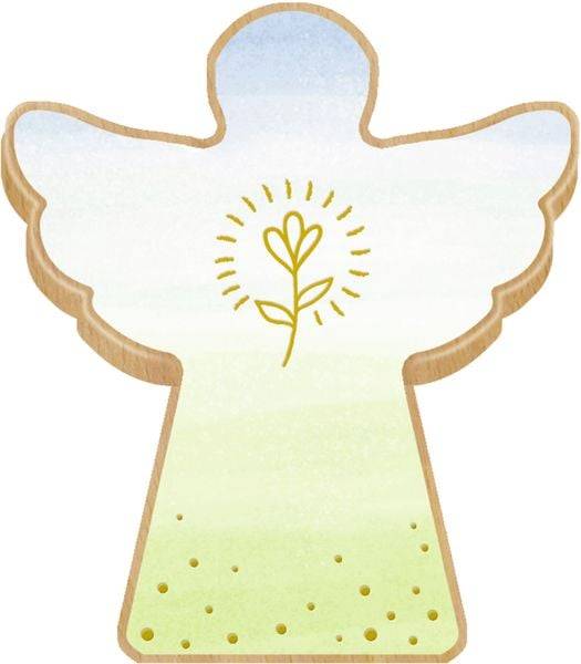 Holzengel mit Büchlein