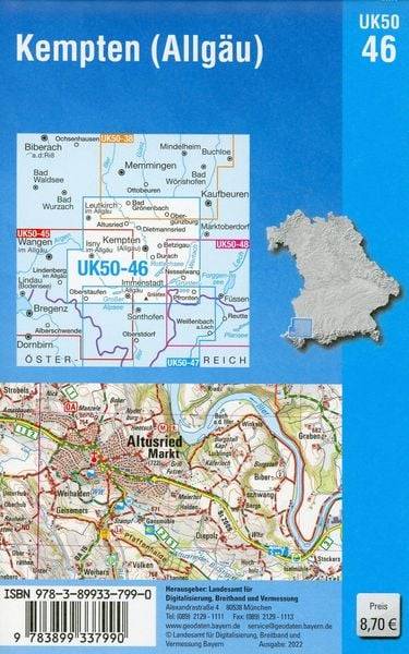Kempten (Allgäu) 1 : 50 000 (UK50-46)
