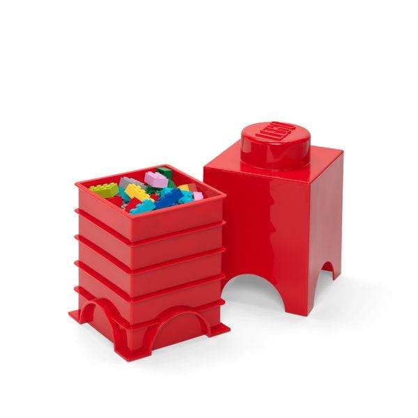 Aufbewahrungsstein 1 Noppe Rot