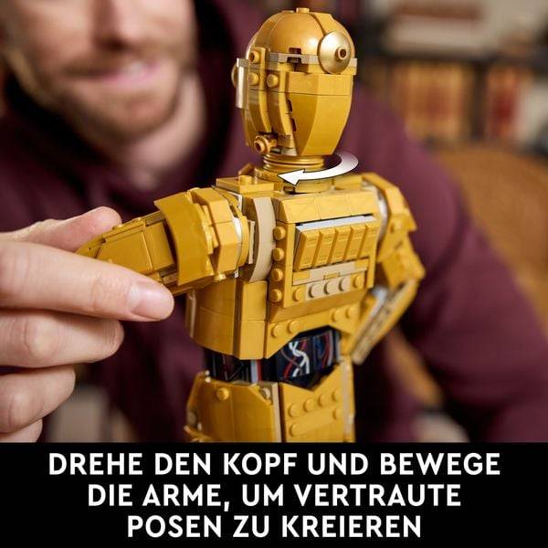 LEGO Star Wars C-3PO B, baubarer Droide, Geschenk für Erwachsene 75398