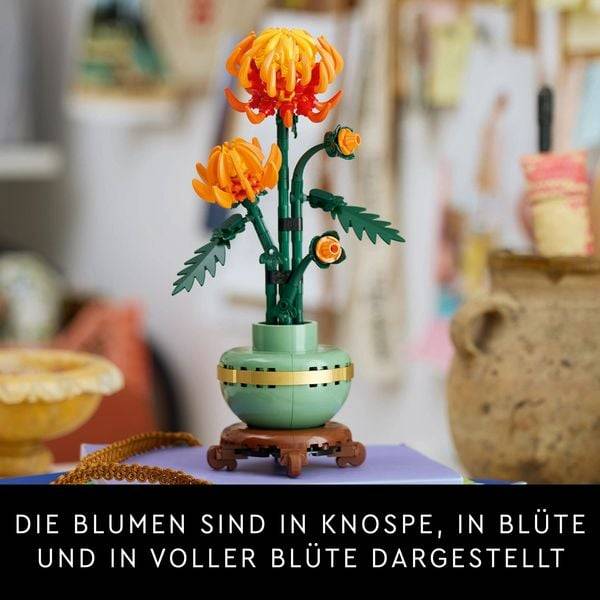 LEGO Icons Chrysantheme, Bauset, pflegeleichte Pflanze 10368