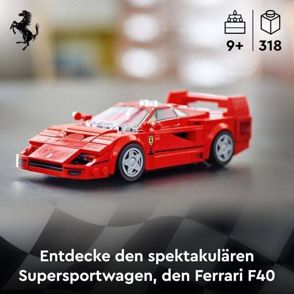 LEGO Speed Champions Ferrari F40 Supersportwagen, Spielzeugauto 76934