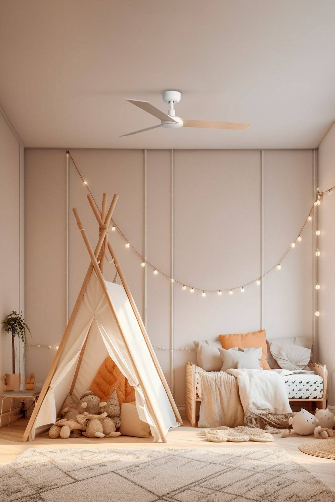 Energiespar Deckenventilator Rudder S Weiß