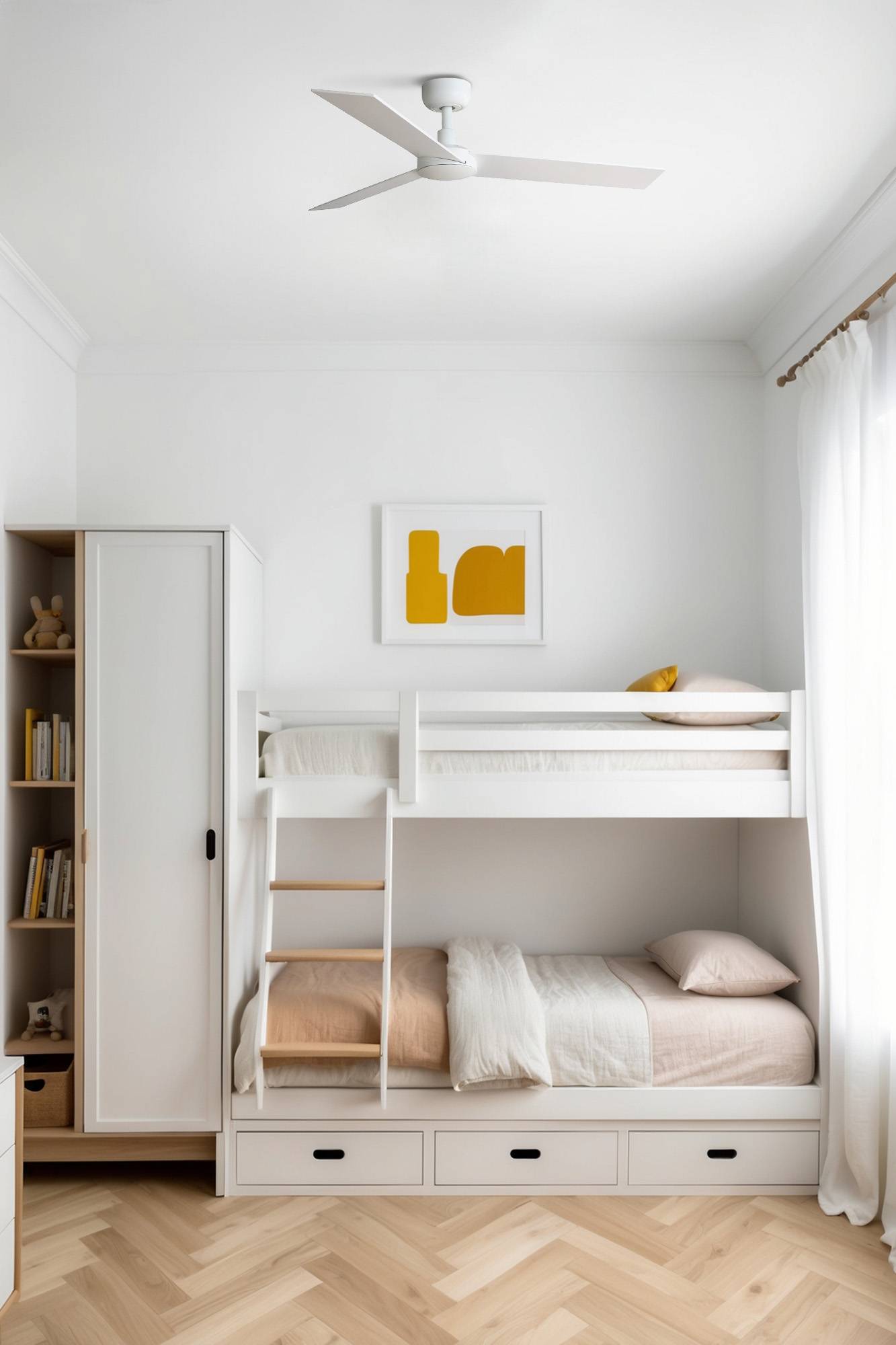 Energiespar Deckenventilator Rudder S Weiß