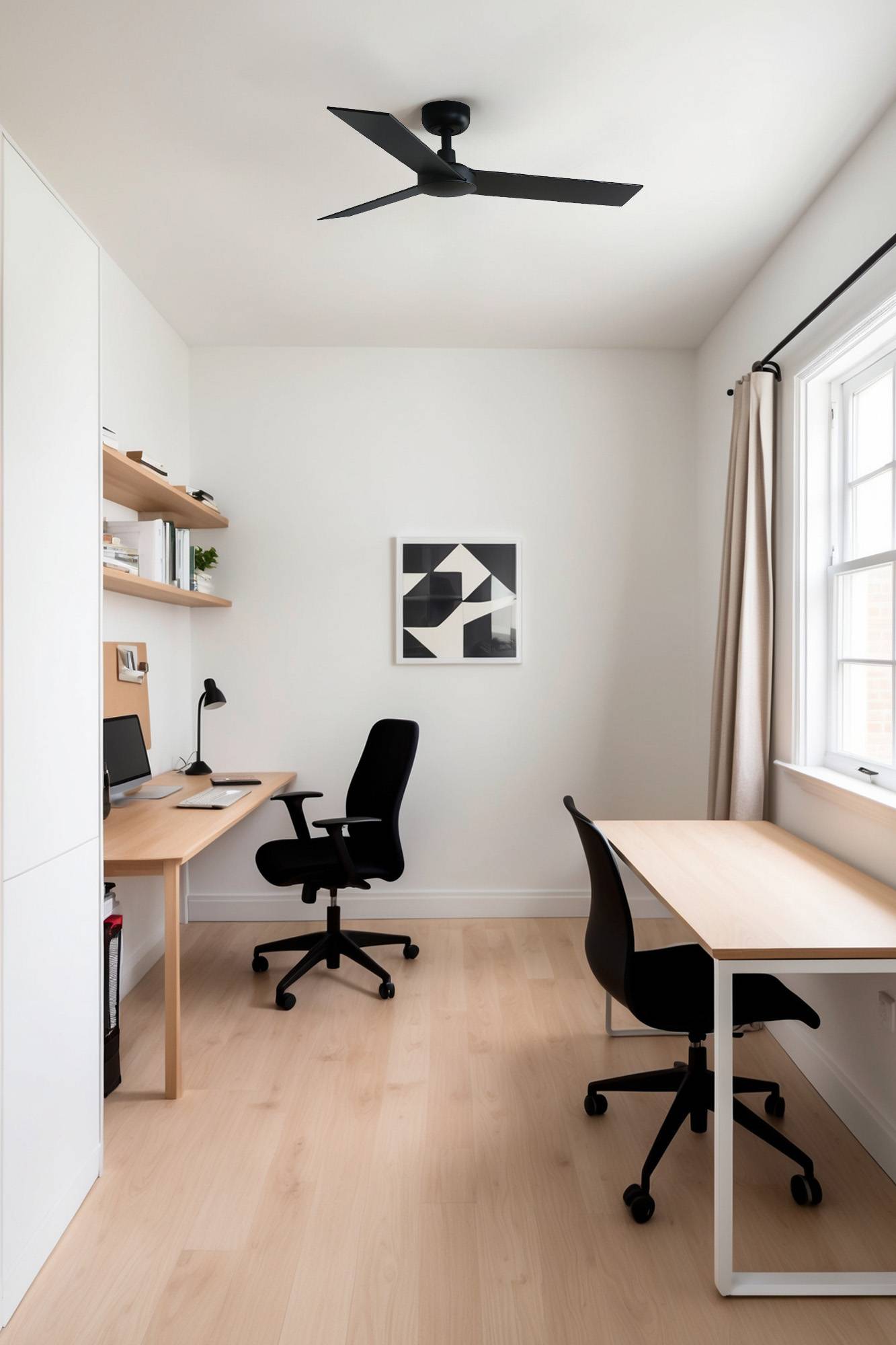 Energiespar Deckenventilator Rudder S Schwarz