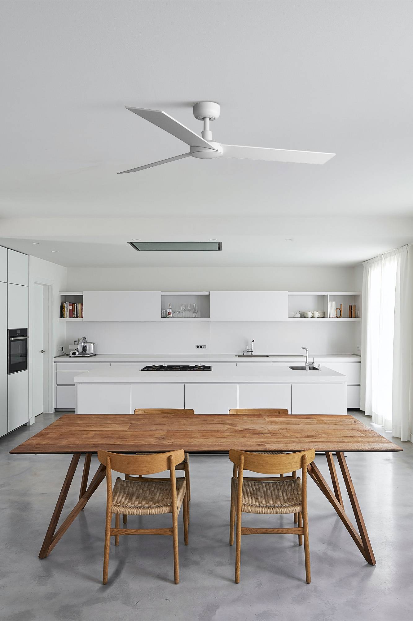 Energiespar Deckenventilator Rudder L Weiß