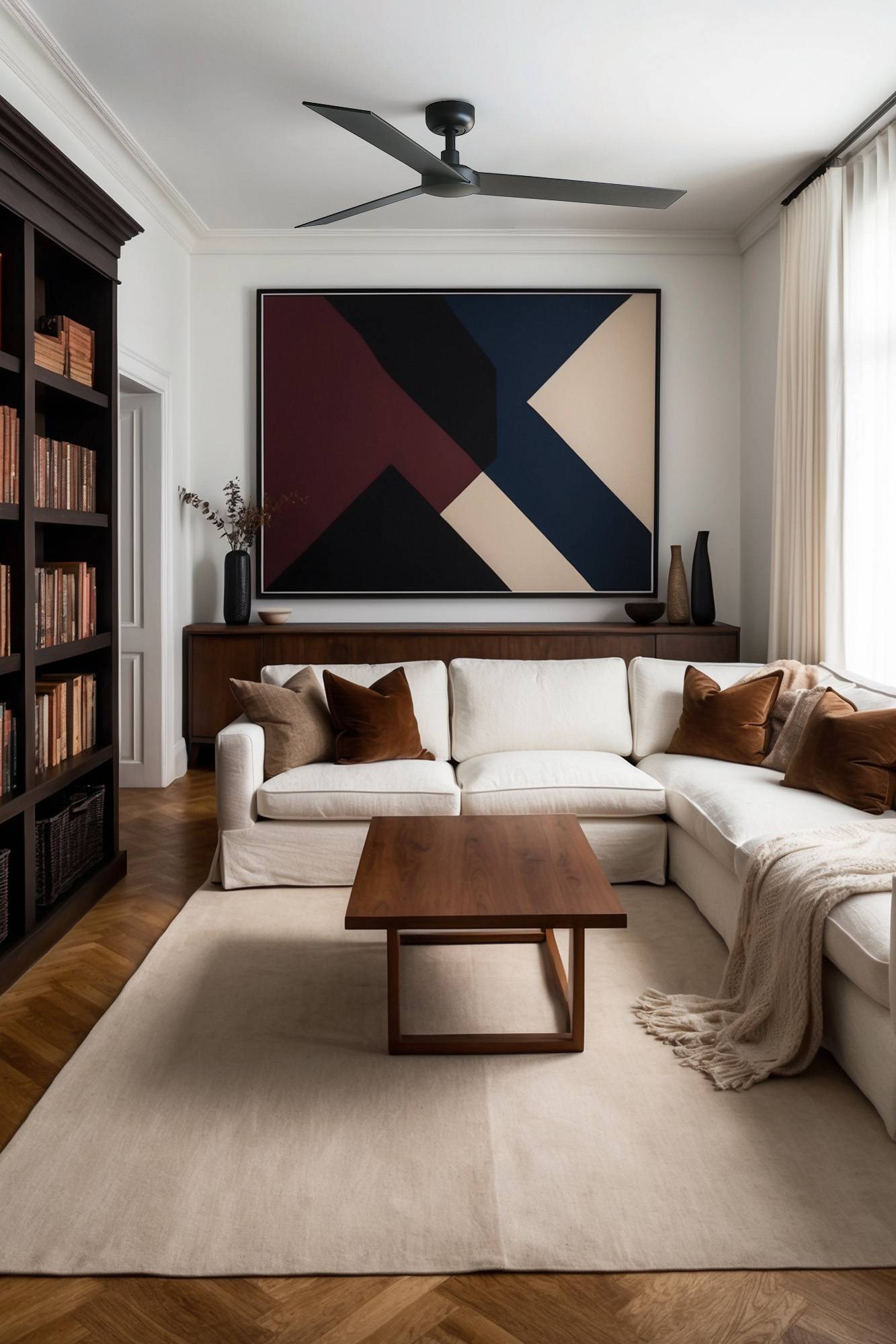 Energiespar Deckenventilator Rudder L Schwarz