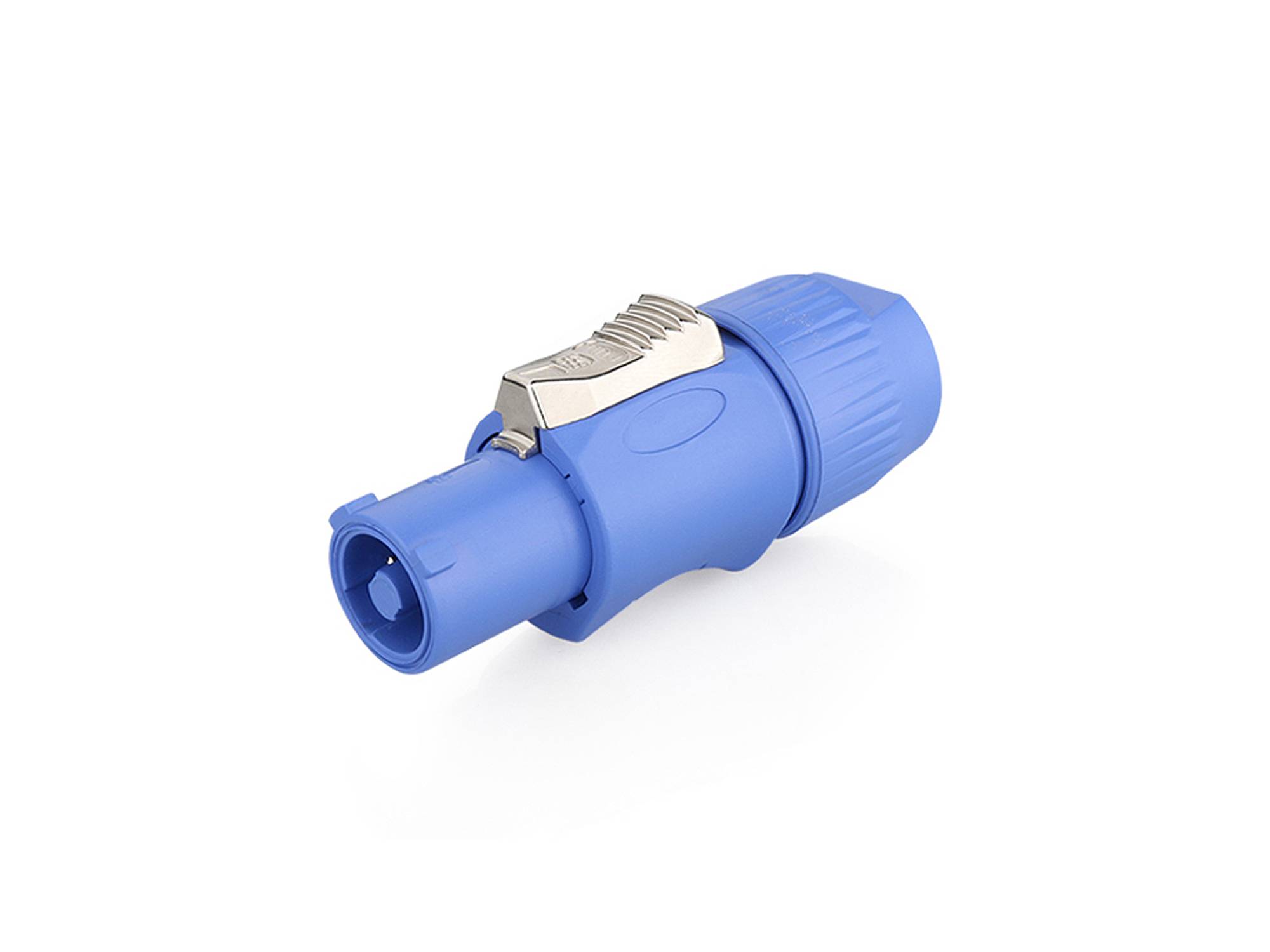 Netzsteckverbinder (Power-In) 3-Pin mit Arretierung, blau, Good Connections®