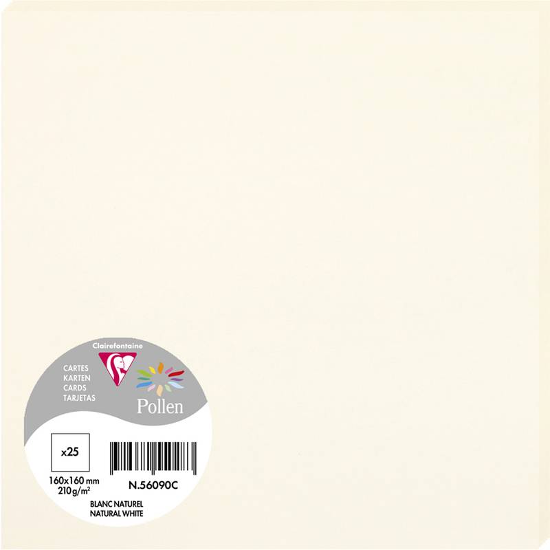Pollen by Clairefontaine Karte 160 x 160 mm, naturweiß