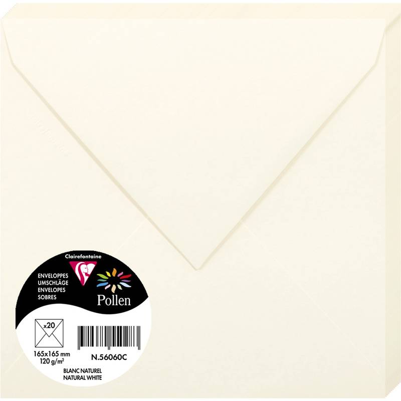 Pollen by Clairefontaine Briefumschlag 165 mm, naturweiß