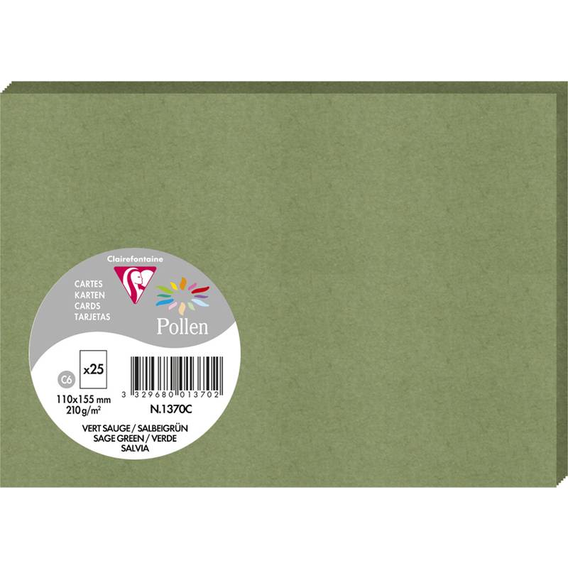 Pollen by Clairefontaine Karte C6, salbeigrün
