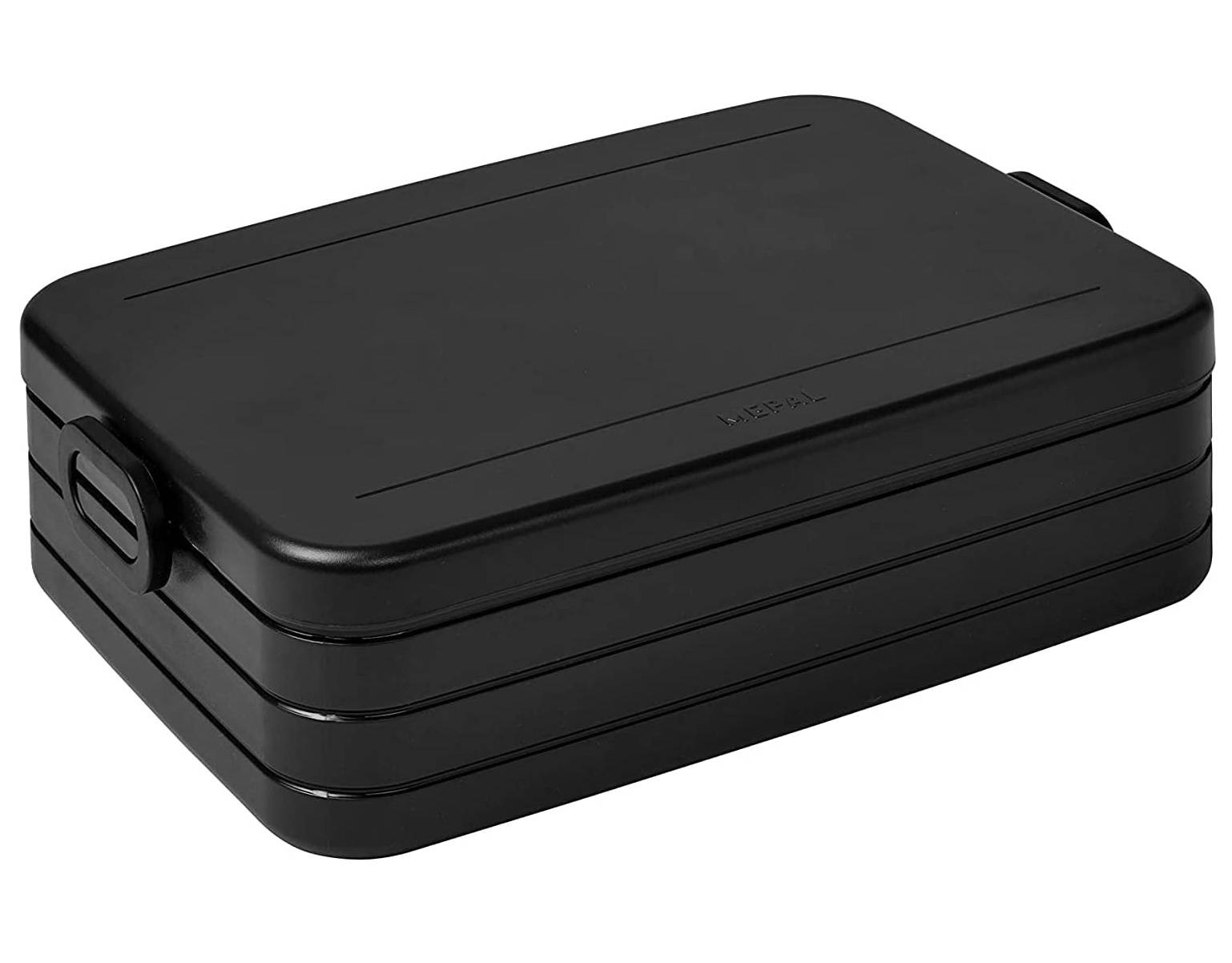 Mepal - Lunchbox Take A break large - Brotdose mit Fächern - Geeignet fur bis zu 8 butterbrote - Ideal für mealprep - 1500 ml - Nordic black