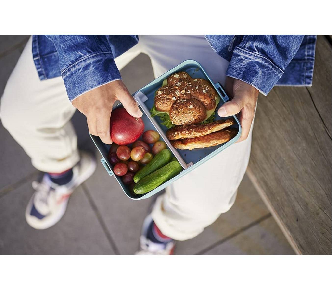 Mepal - Lunchbox Take A break large - Brotdose mit Trennwand - Geeignet fur bis zu 8 butterbrote - 1500 ml - Nordic black