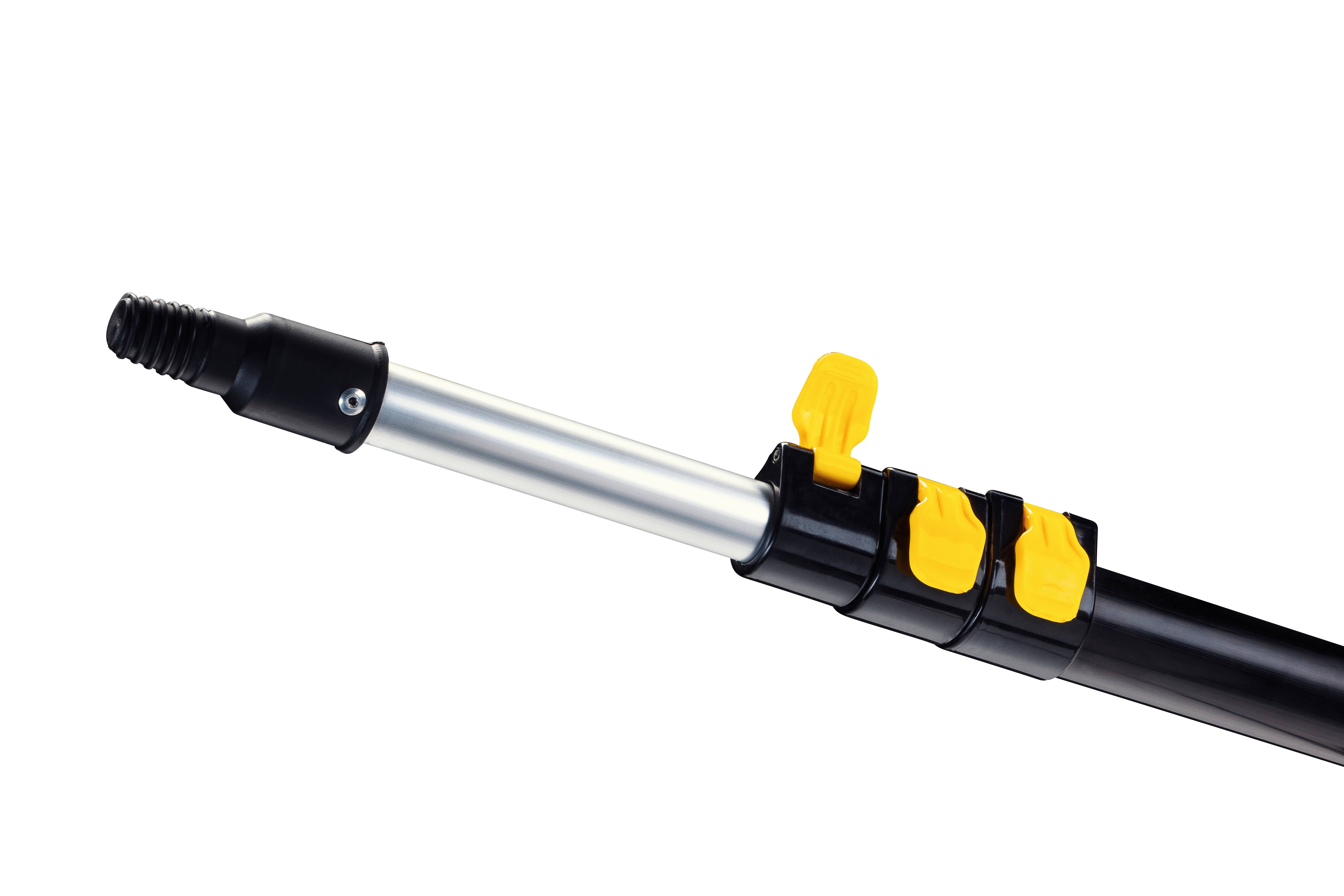 Neustanlo | Eckbesen 2.0 | intuitives Schnellspannsystem | ergonomischen Soft-Touch Handgriffe | Länge: 4,2 Meter | ideal zur Pflege von großen Höh