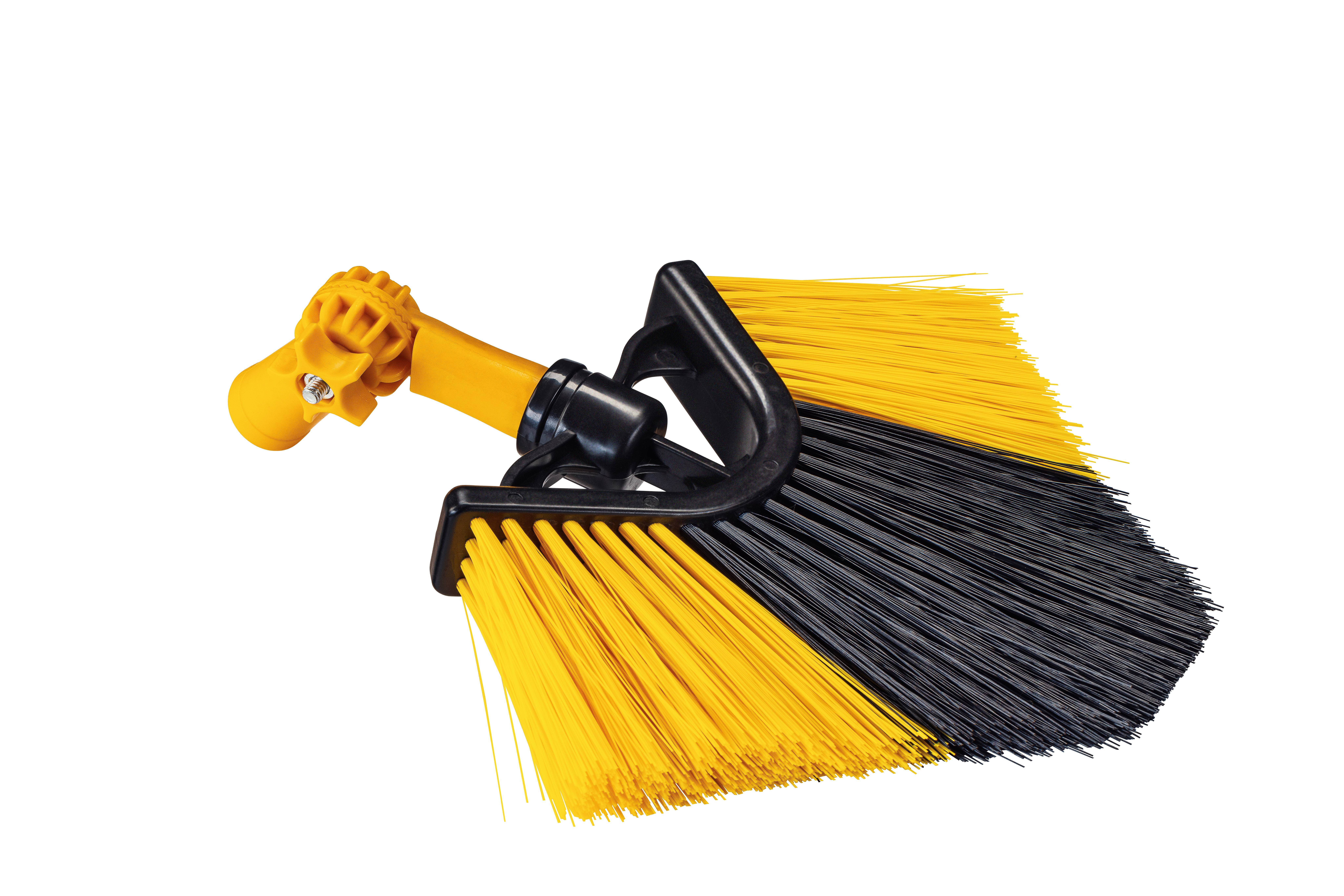 Neustanlo - Dreiecksbesen inkl. Teleskopstange 400 cm mit intuitiven Schnellspannsystem und ergonomischen Handgriffen - ideal zur Pflege von Haus