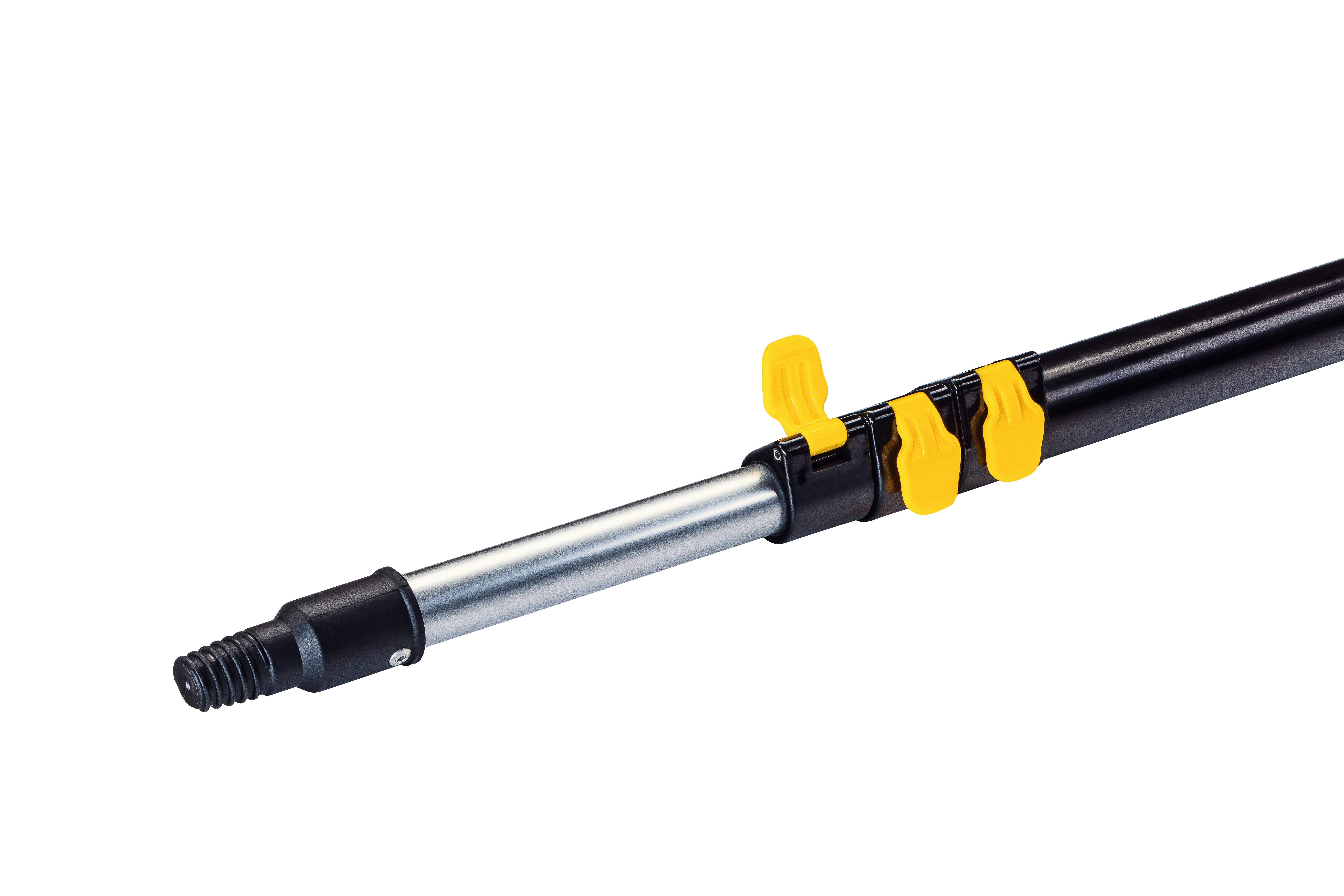 Neustanlo | Eckbesen 2.0 | intuitives Schnellspannsystem | ergonomischen Soft-Touch Handgriffe | Länge: 4,2 Meter | ideal zur Pflege von großen Höh