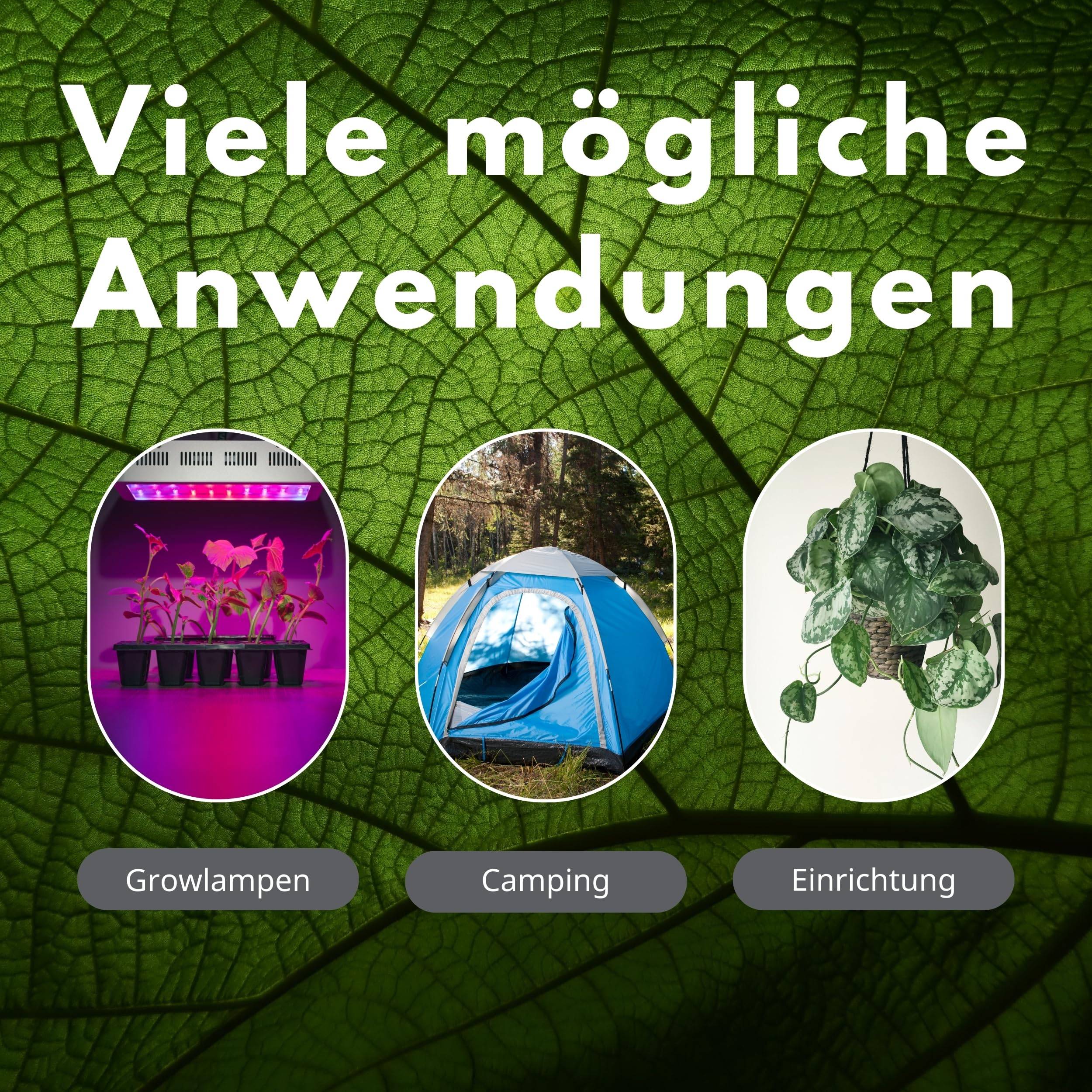 4 Stück Grow Aufhängung für Growbox Komplettset Lampe Aktivkohlefilter Seil Ratsche Aufhängen Zubehör