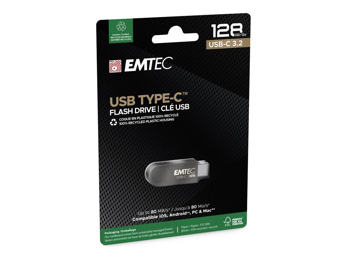 „EMTEC USB Type-C 128GB Flash Drive USB-C 3.2