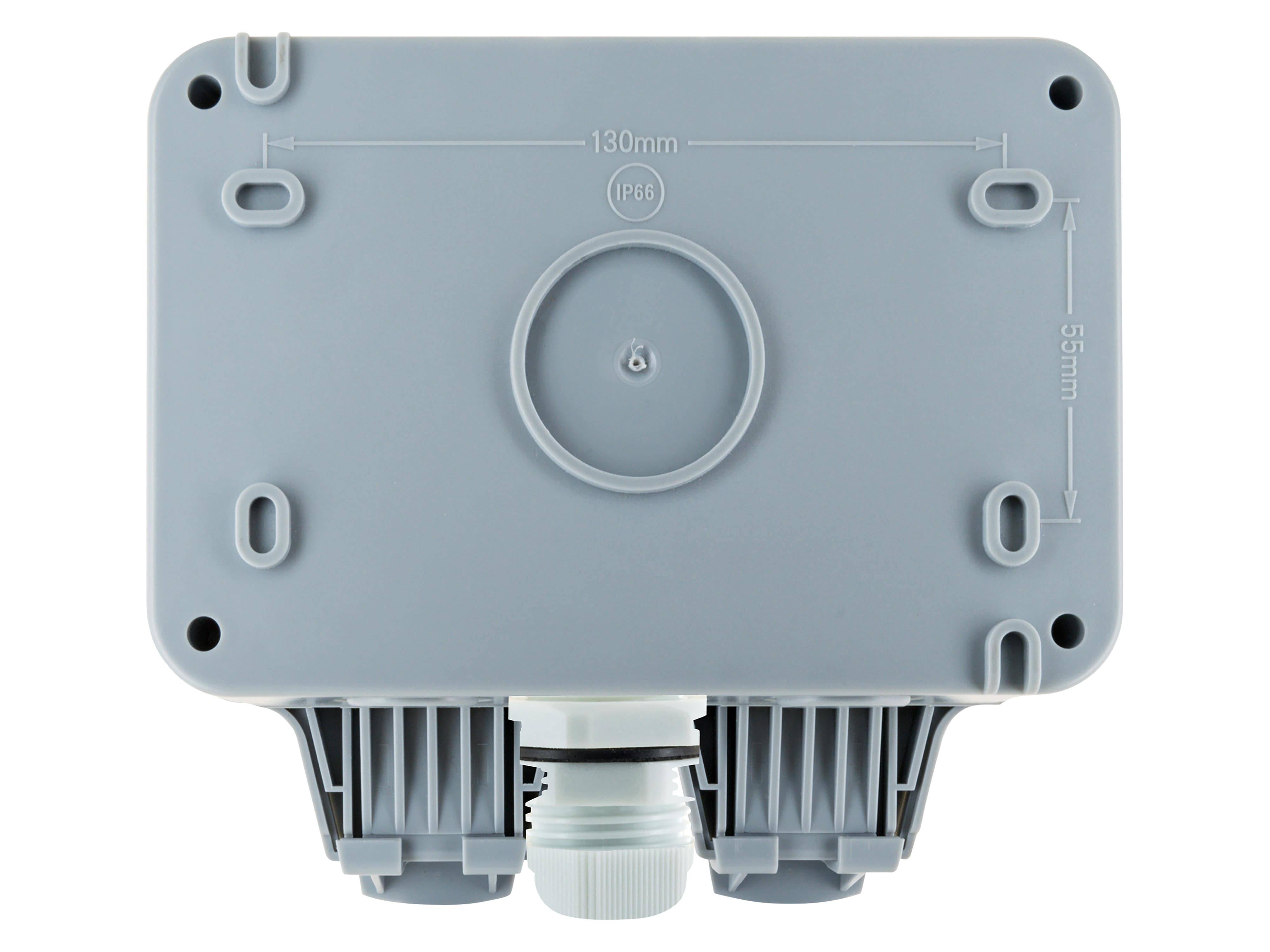 SCHWAIGER Außensteckdose SOAD0200, 2-fach, AP, IP66