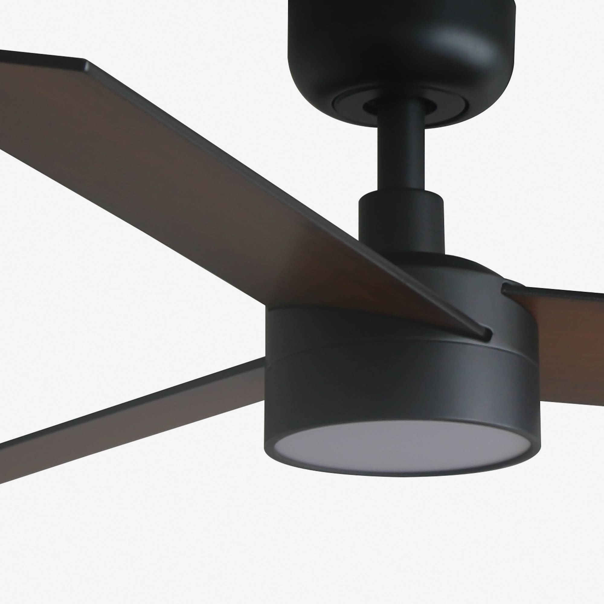 DC Deckenventilator Rudder L Schwarz mit LED