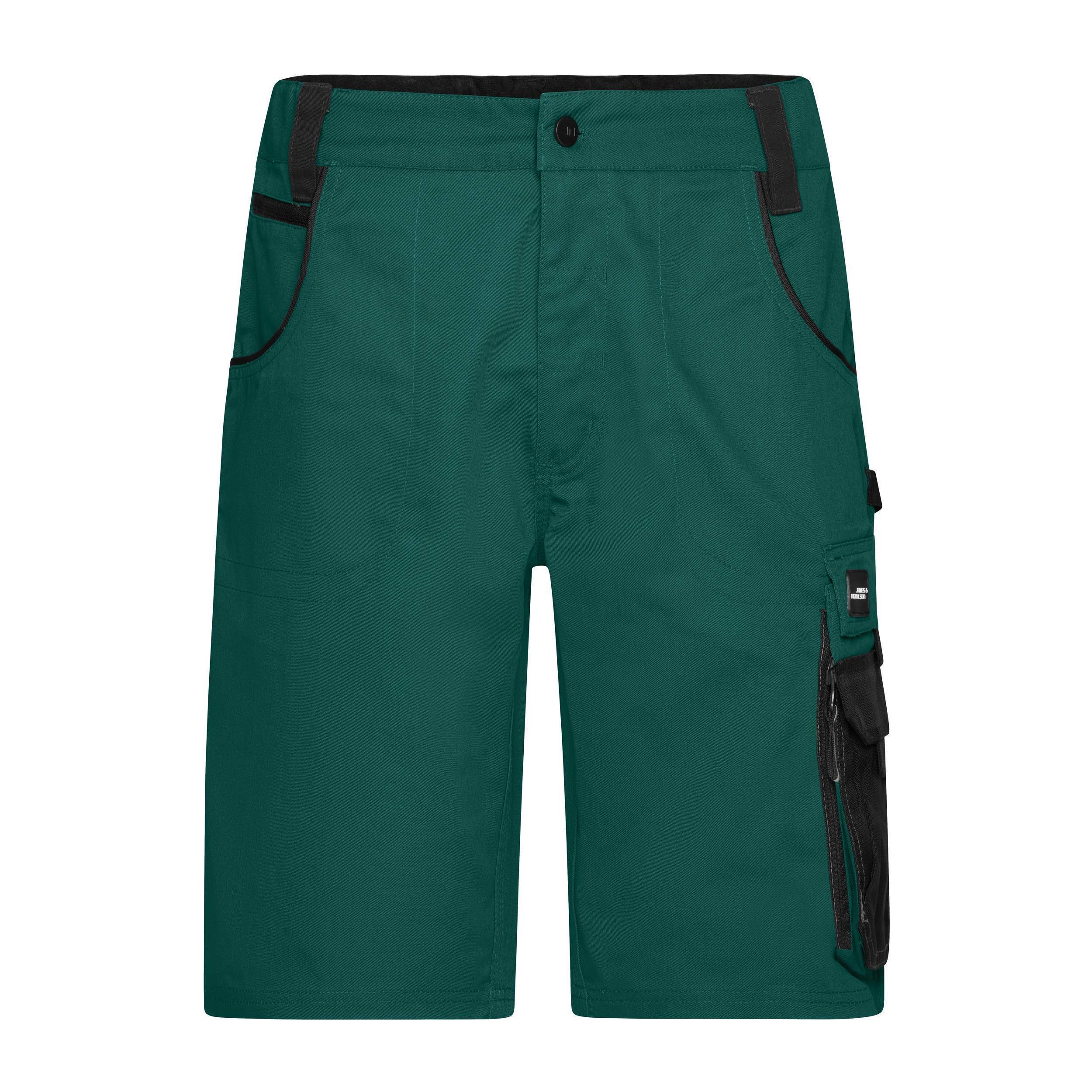 James & Nicholson® JN835 Workwear Bermudas Shorts dark-green/black_48