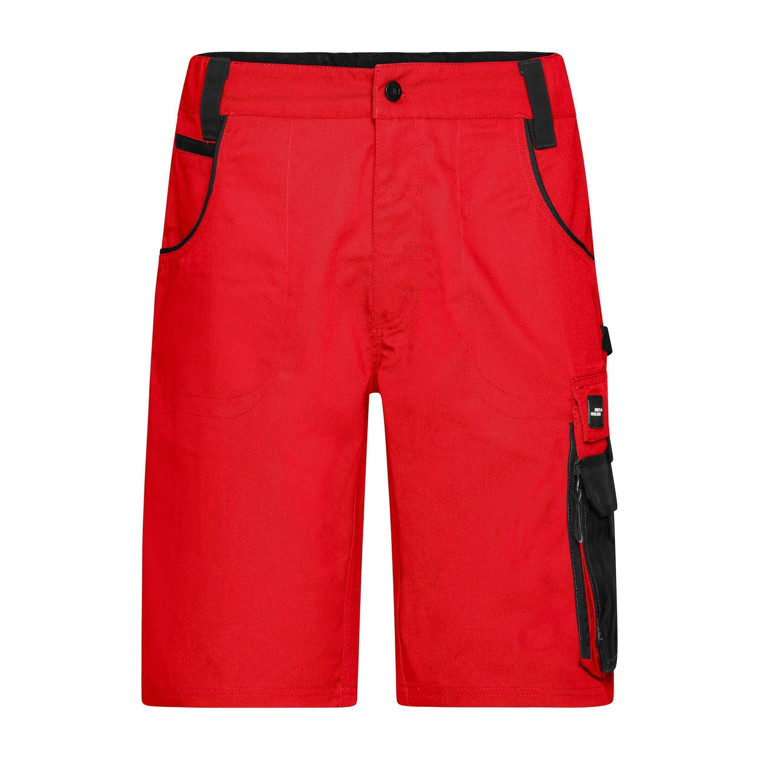 James & Nicholson® JN835 Workwear Bermudas Shorts red/black_52