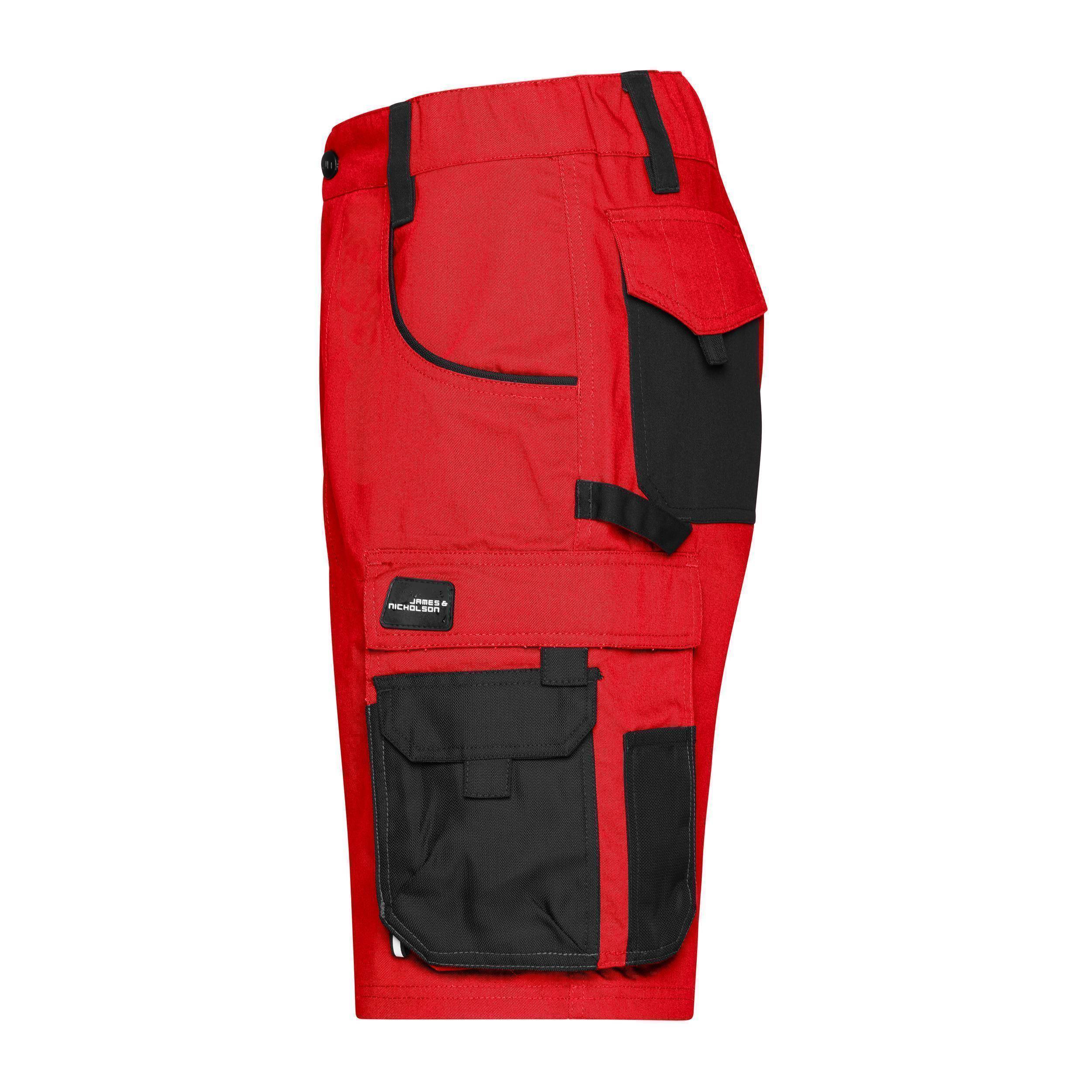 James & Nicholson® JN835 Workwear Bermudas Shorts red/black_56