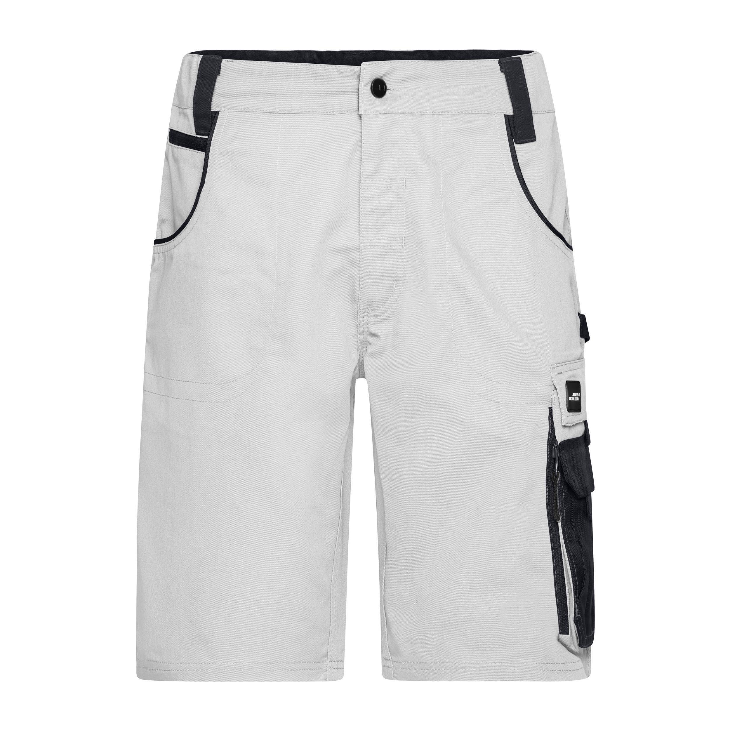 James & Nicholson® JN835 Workwear Bermudas Shorts white/carbon_60