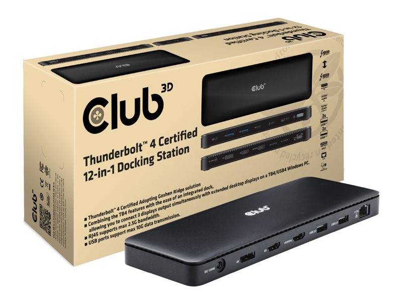 Club 3D 12-in-1 - Dockingstation - für Desktop, Laptop