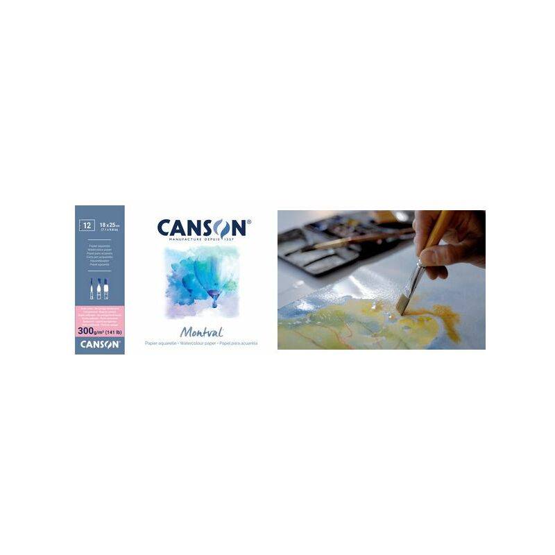 CANSON Aquarellblock "Montval", 240 x 320 mm, 300 g/qm