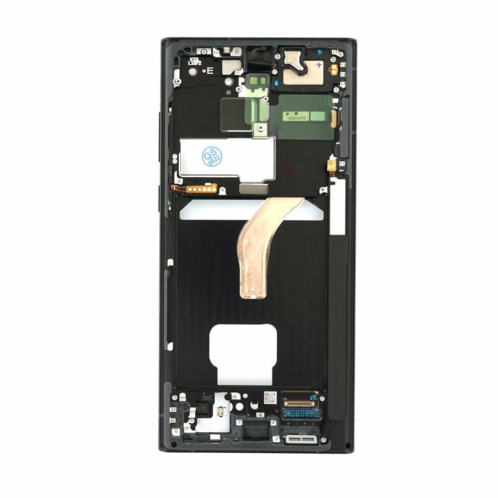 Original Display Samsung Galaxy S22 Ultra S908 Graphit Sky Blue Rot GH82-27488E