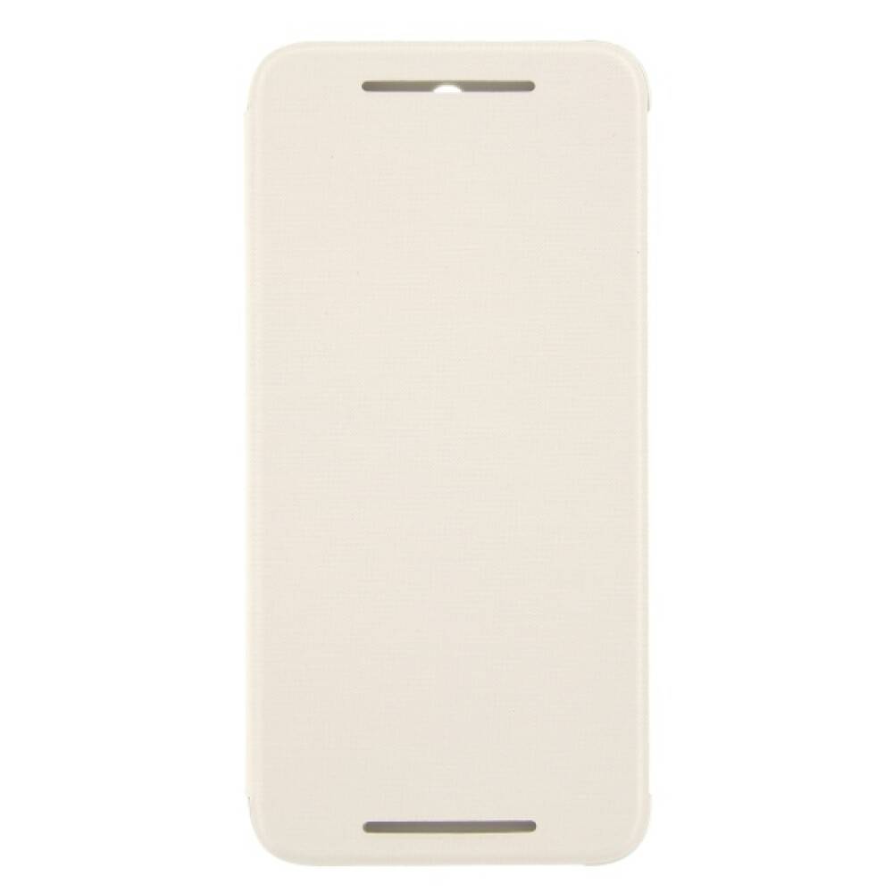 Original Flip Cover Handyhülle für HTC One E8 Weiß Schutz HCV980