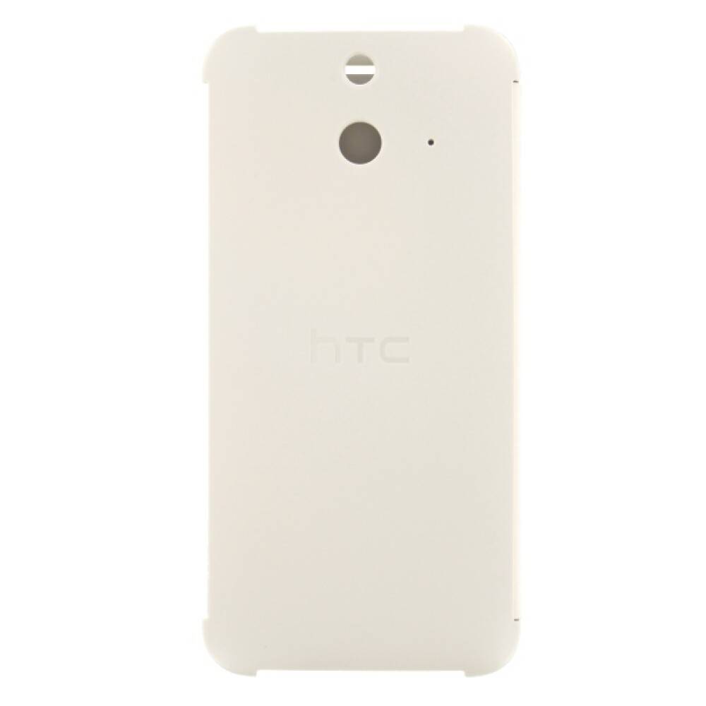Original Flip Cover Handyhülle für HTC One E8 Weiß Schutz HCV980