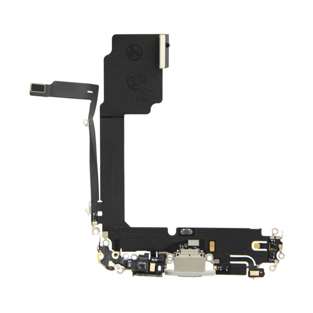 Ladebuchse für iPhone 15 Pro Max Weiß Titanium Dock Connector Flex Ersatz