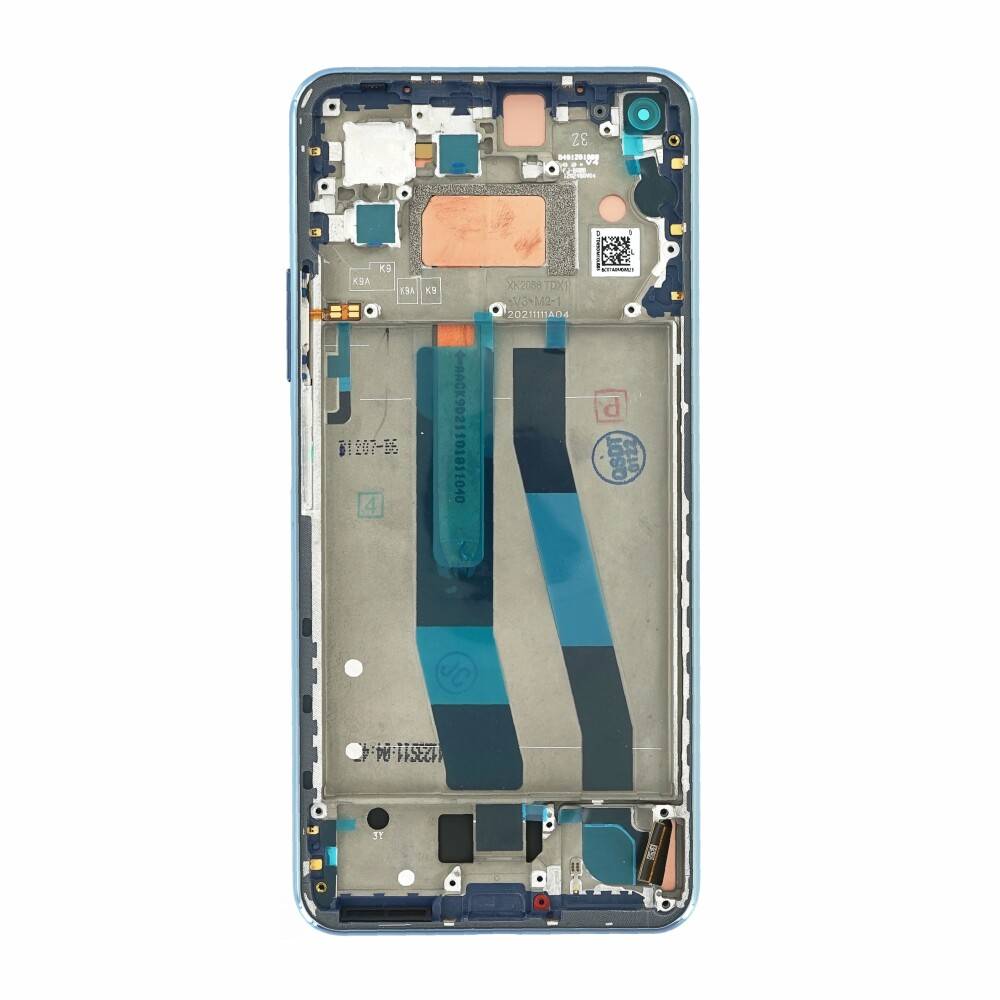 Display für Xiaomi Mi 11 Lite 4G LCD + Rahmen bubblegum blue Bildschirm Touch