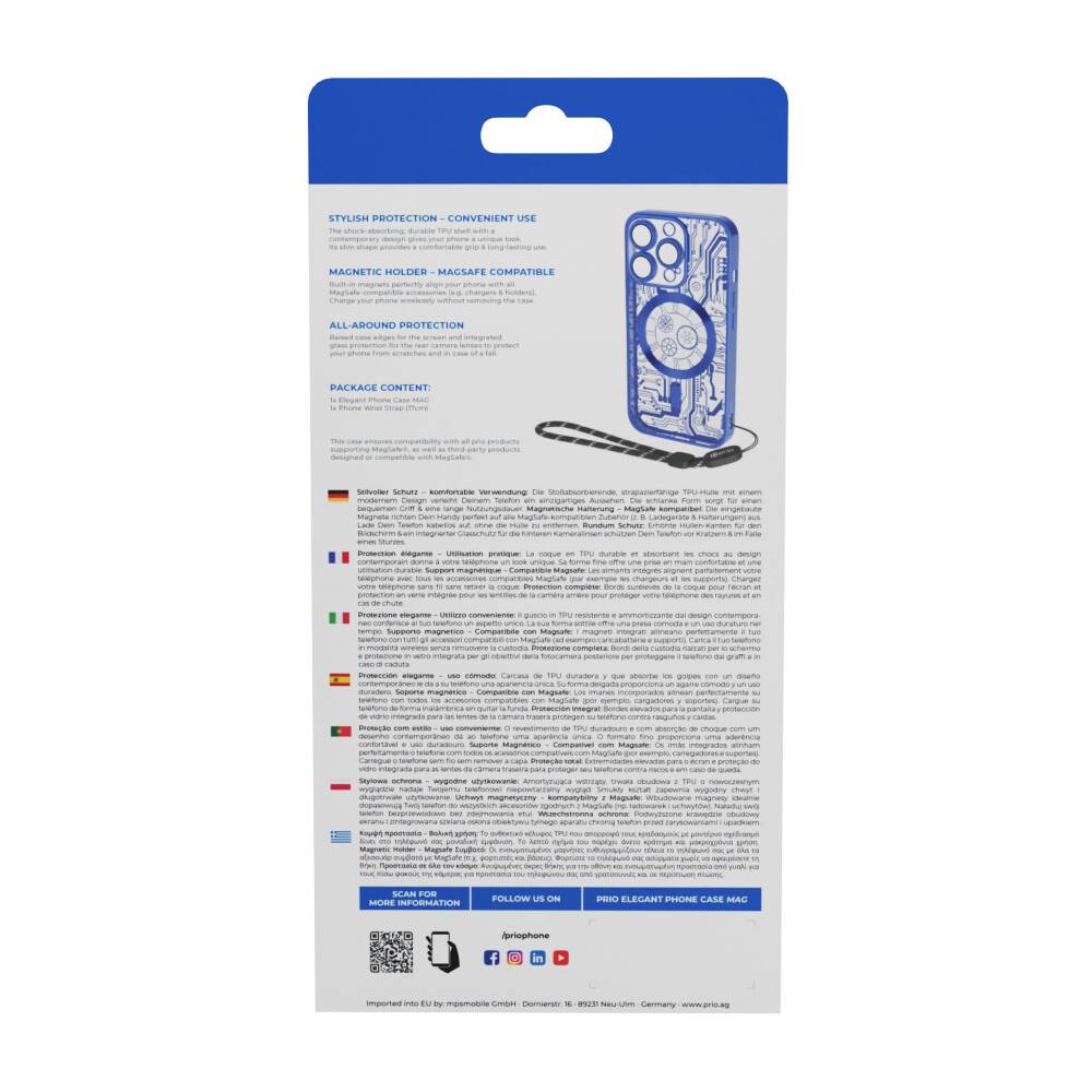 prio elegante Handyhülle MAG für iPhone 12 blau