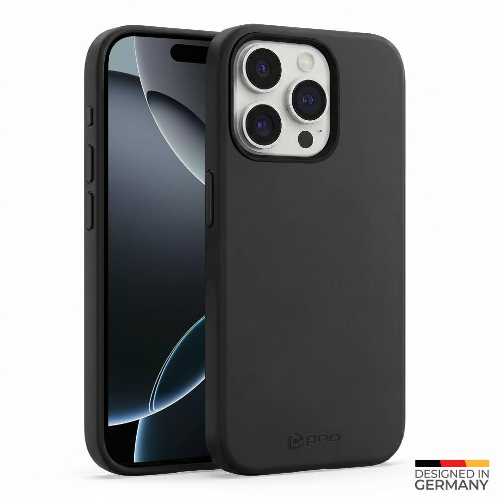 prio Liquid Silicone Case MAG für iPhone 16 Pro (6,3in) schwarz
