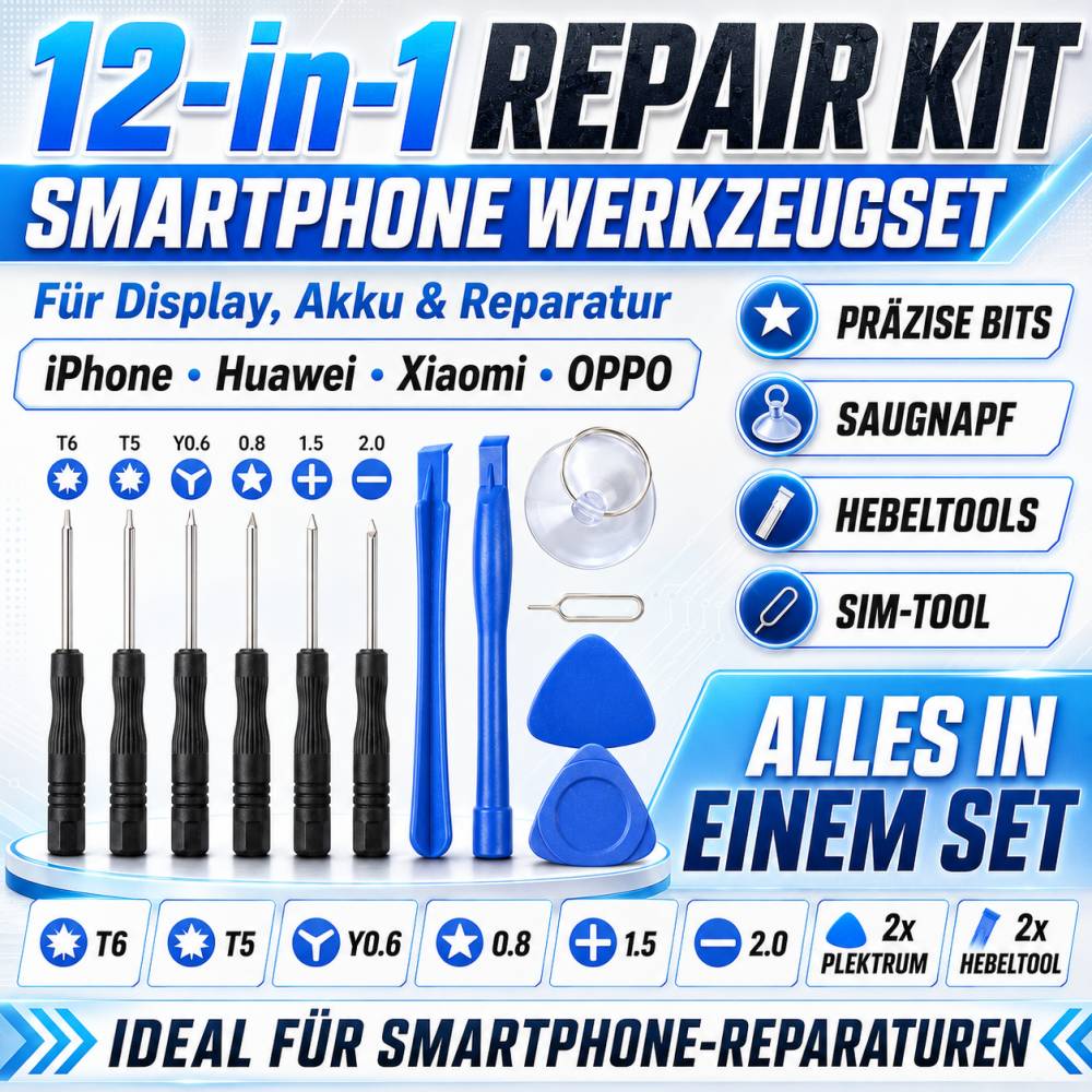 10-in-1-Werkzeug zum Öffnen von LCD Bildschirmen für iPhone Huawei Xiaomi OPPO