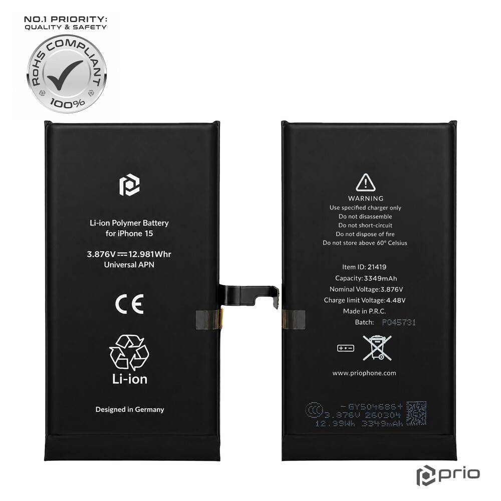 prio Akku für iPhone 15 (Universal APN)