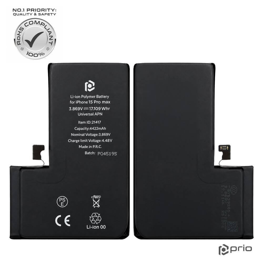 prio Akku für iPhone 15 Pro Max (Universal APN)