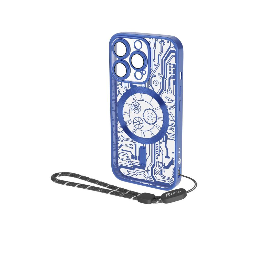 prio elegante Handyhülle MAG für iPhone 15 Plus blau