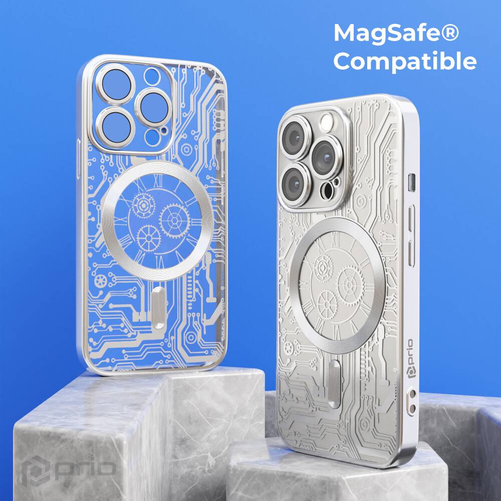 prio elegante Handyhülle MAG für iPhone 12 Pro silber