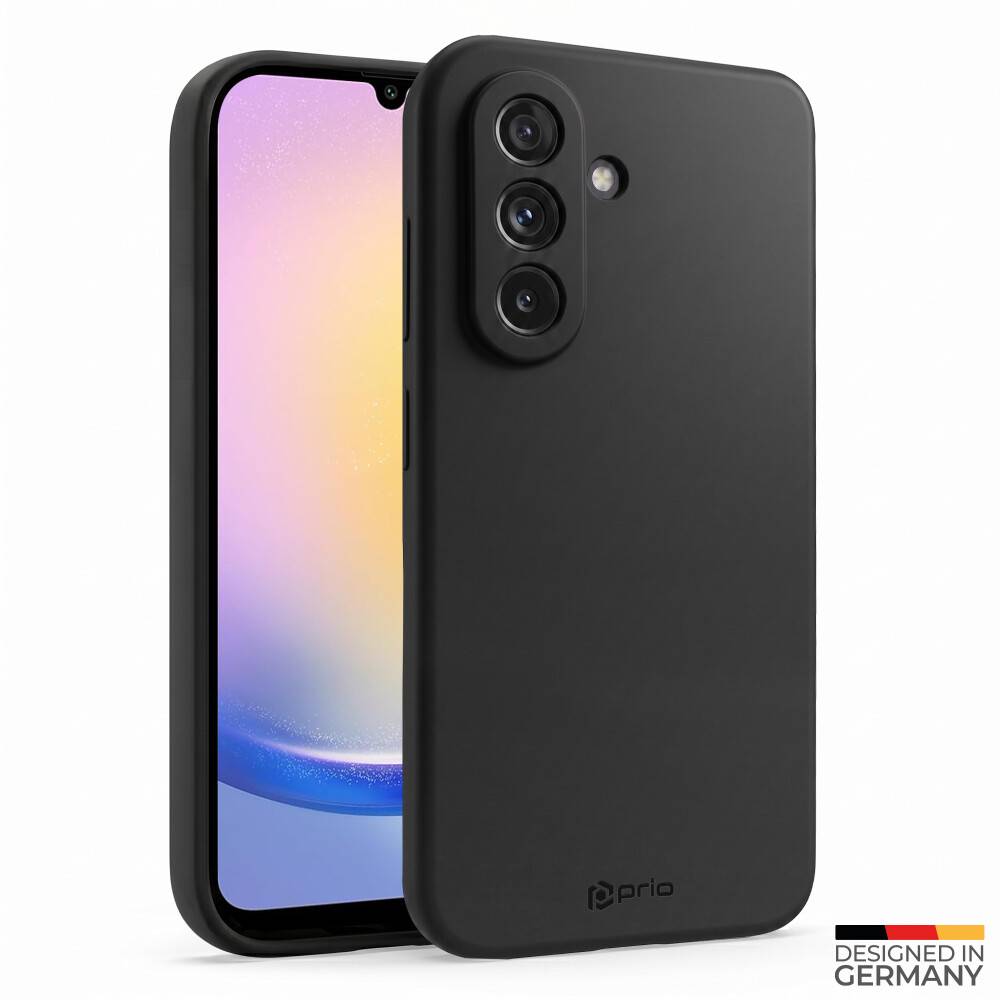 prio Liquid Silicone Case für Samsung A25 schwarz
