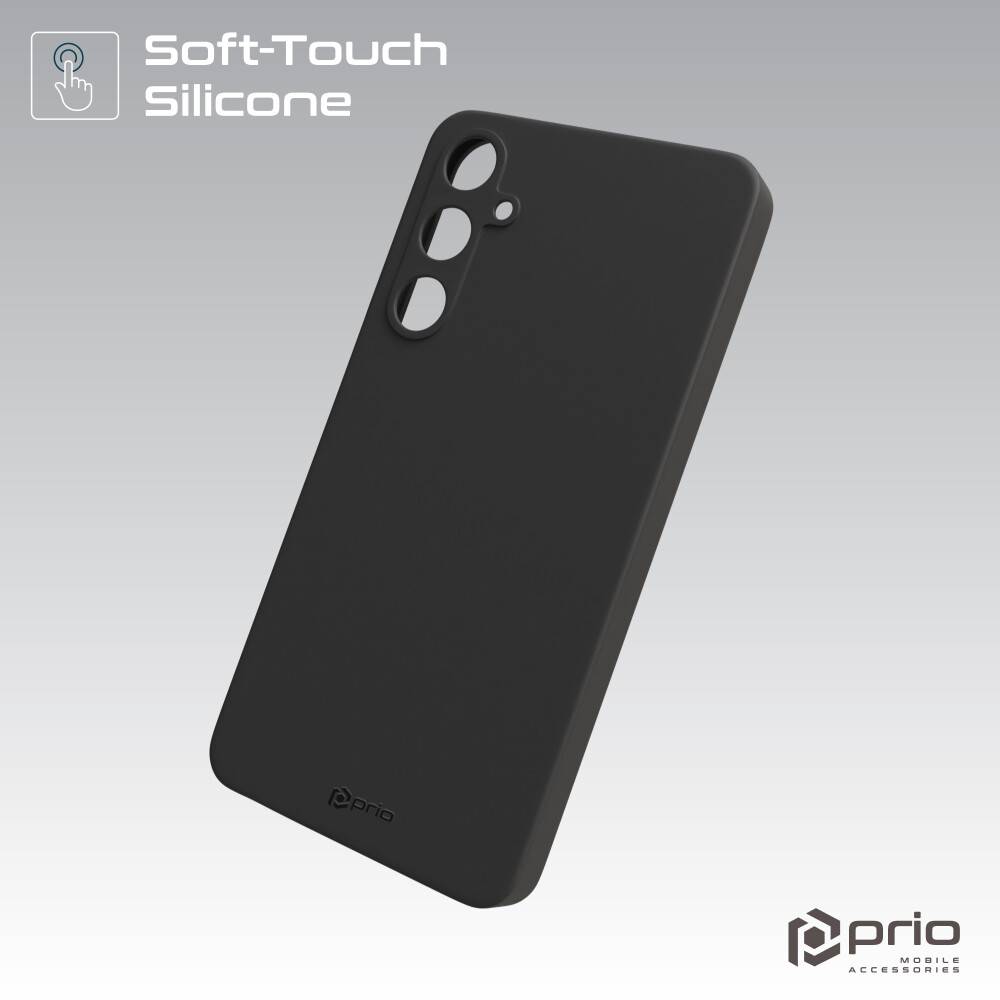 prio Liquid Silicone Case für Samsung S24 Ultra schwarz